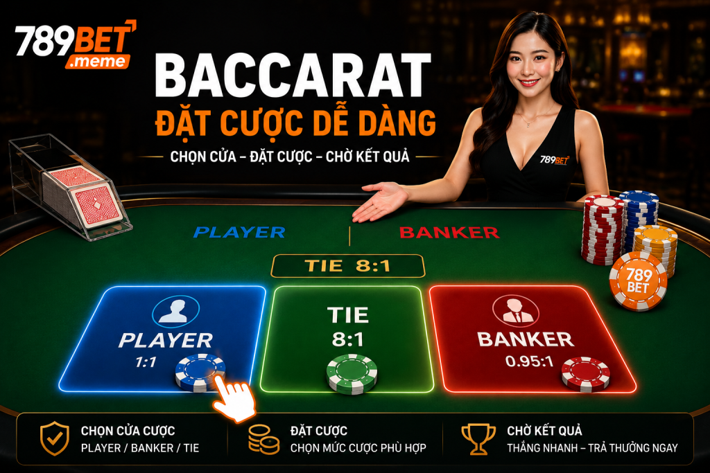 Người chơi đặt cược vào Banker hoặc Player